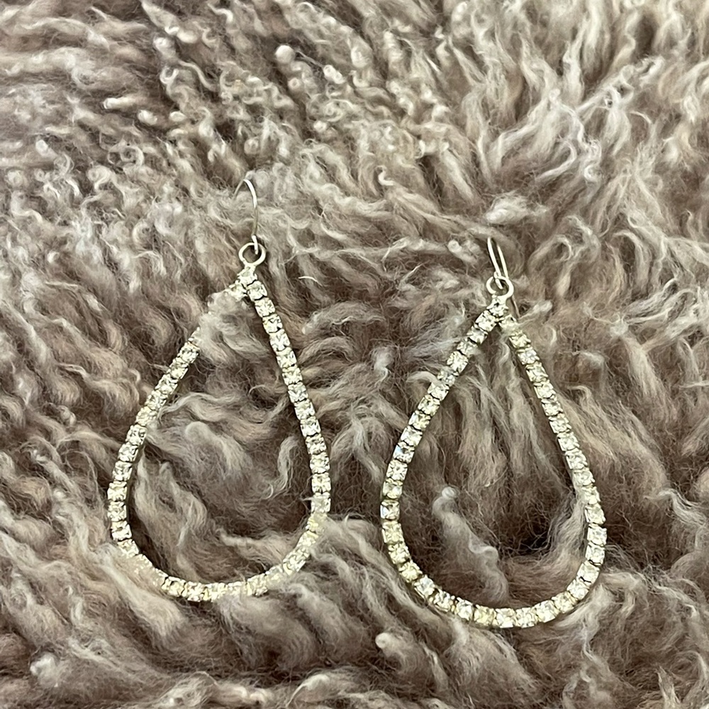 Four Pairs Jeweled Dangle Earrings Pics Included